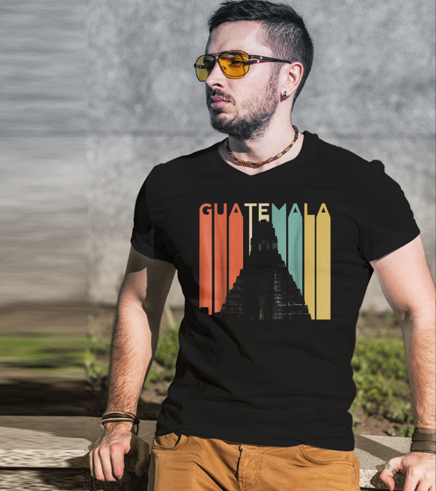 Guatemala Chapin Atitlan Tikal Maya Mayan Pyramid T-Shirt