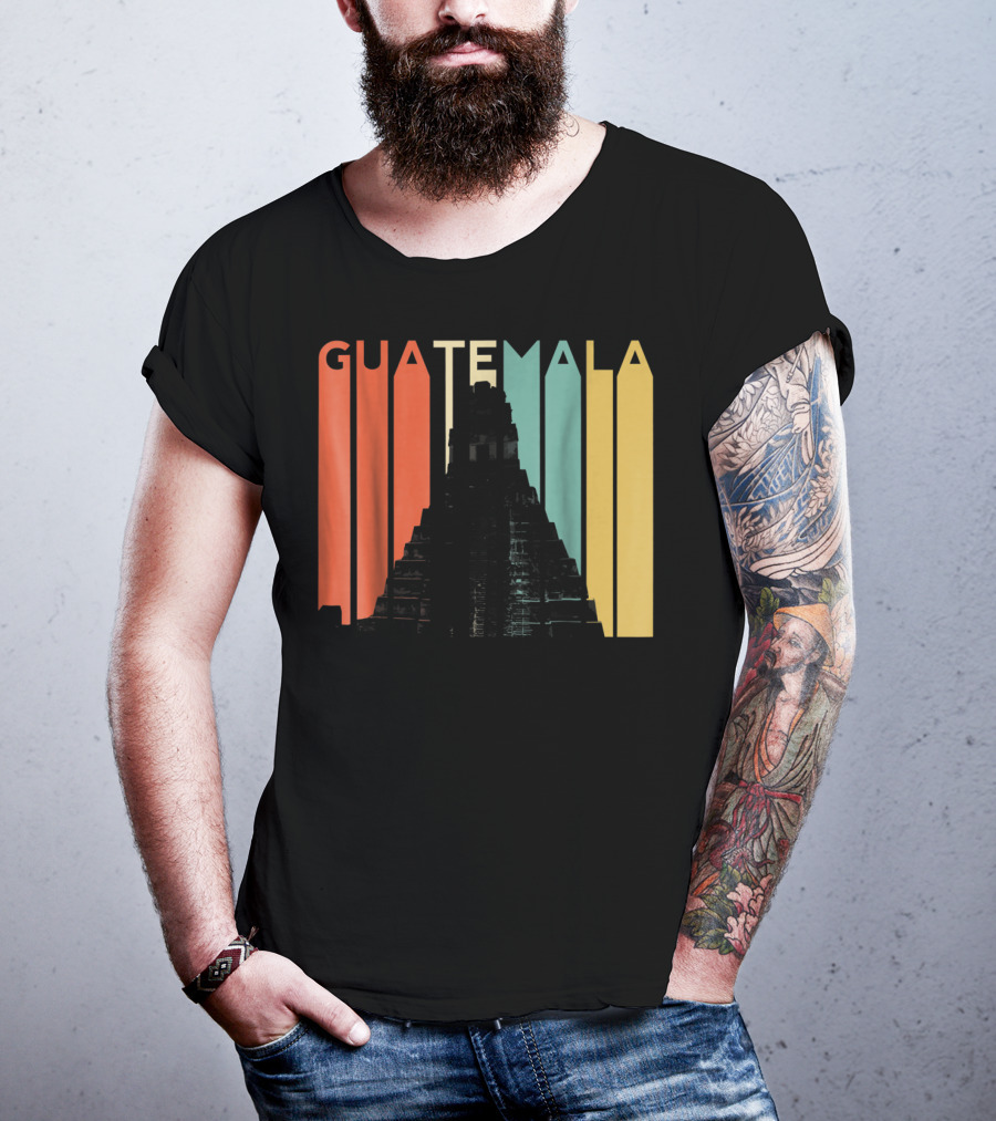 Guatemala Chapin Atitlan Tikal Maya Mayan Pyramid T-Shirt