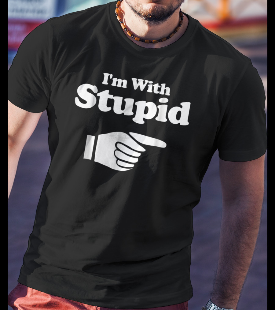 I'm With Stupid Manatee For Men Kids And Women T-Shirt