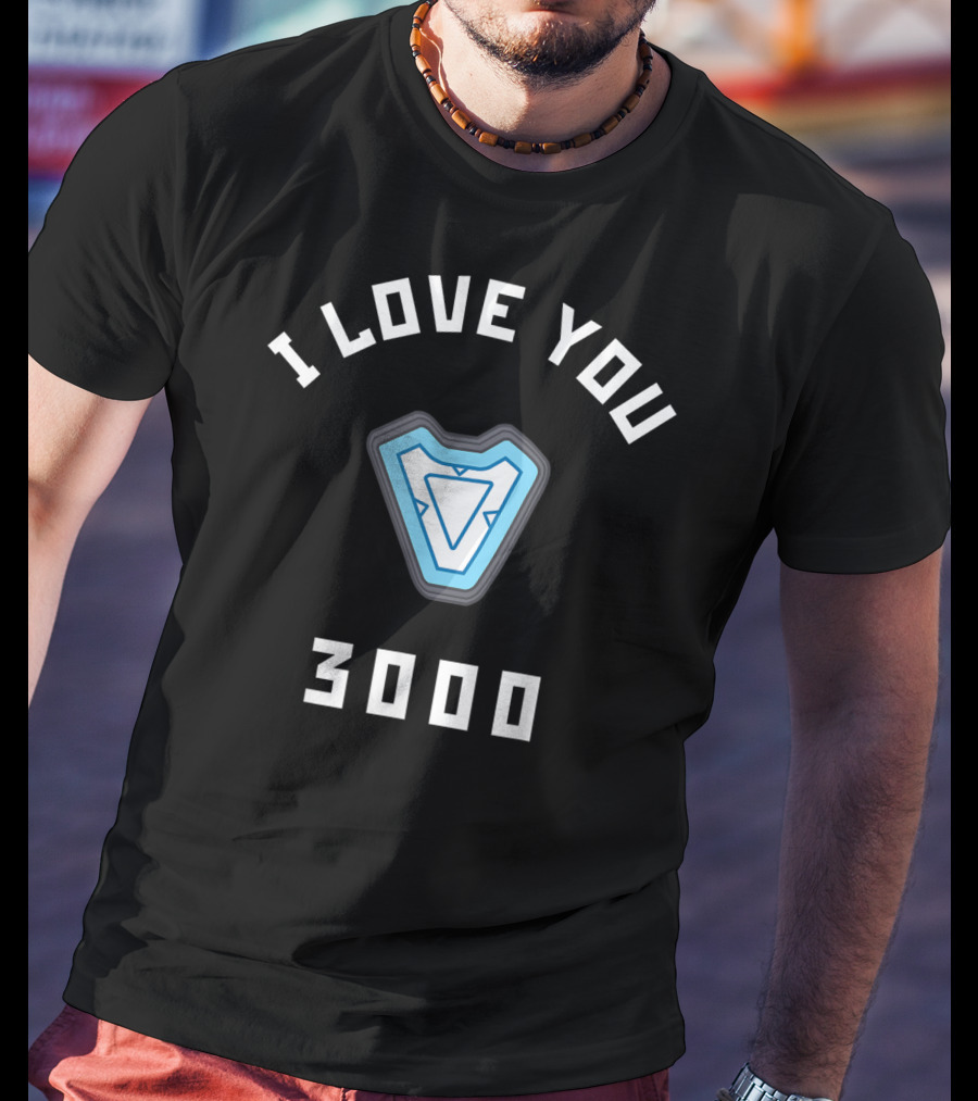 Marvel Avengers Endgame Iron Man Arc Reactor I Love You 3000 T-Shirt