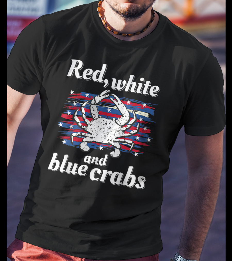 Red White And Blue Crabs Maryland Crab Chesapeake Bay T-Shirt