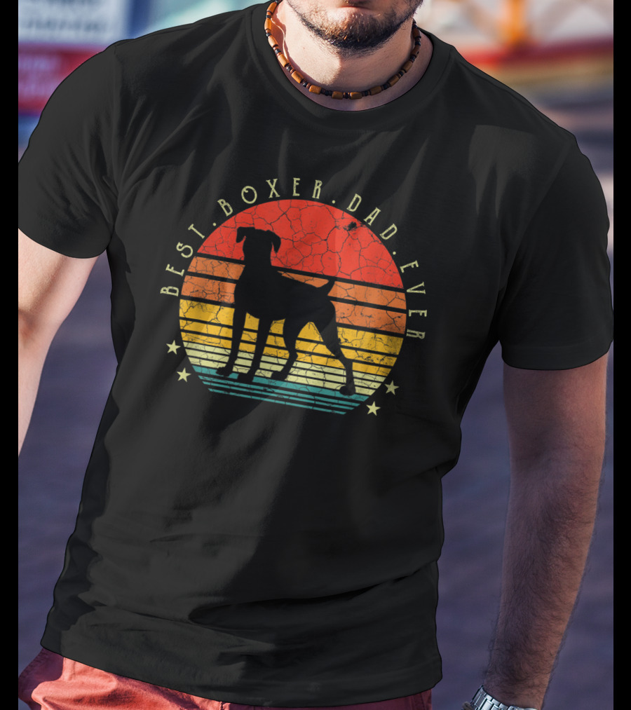Best Boxer Dad Ever Dog Lover Pet Owner Men's T-Shirt
