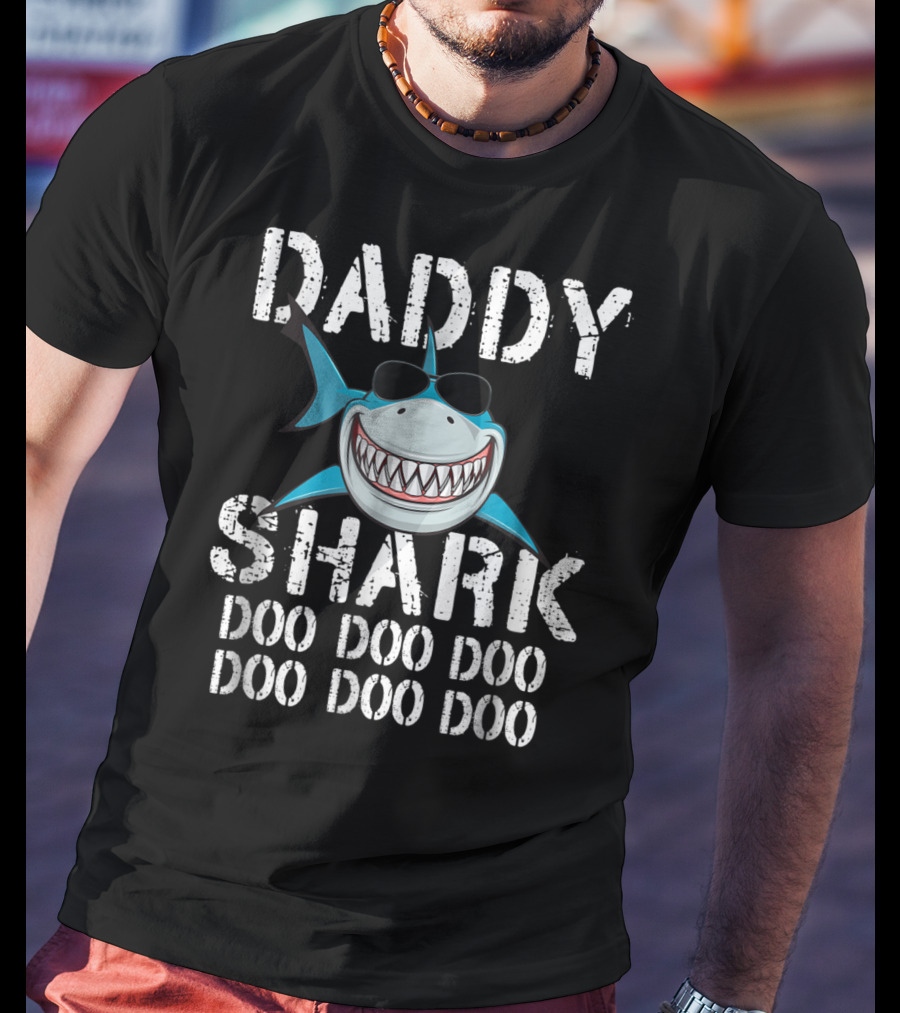 Daddy Shark Doo Doo Doo Doo Doo Doo Family Mens T-Shirt