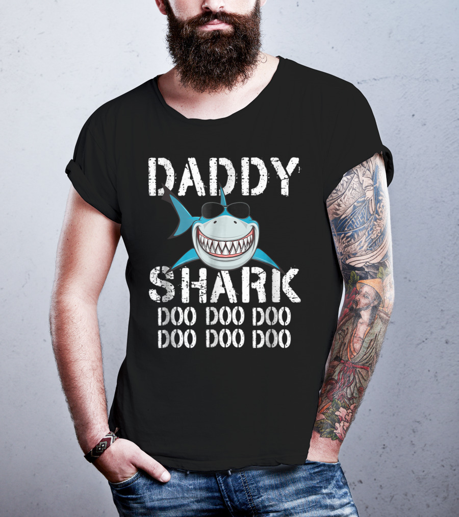Daddy Shark Doo Doo Doo Doo Doo Doo Family Mens T-Shirt