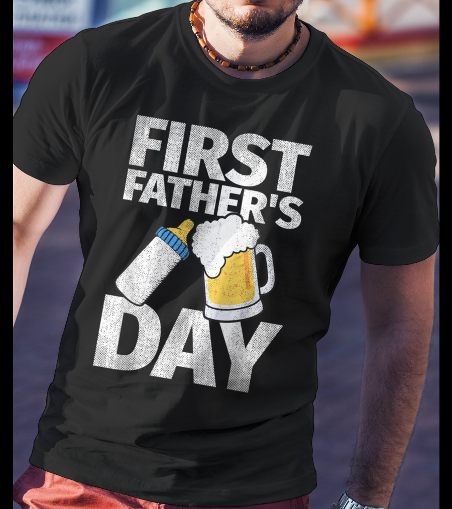 First Father's Day Beer Baby Bo T-Shirt