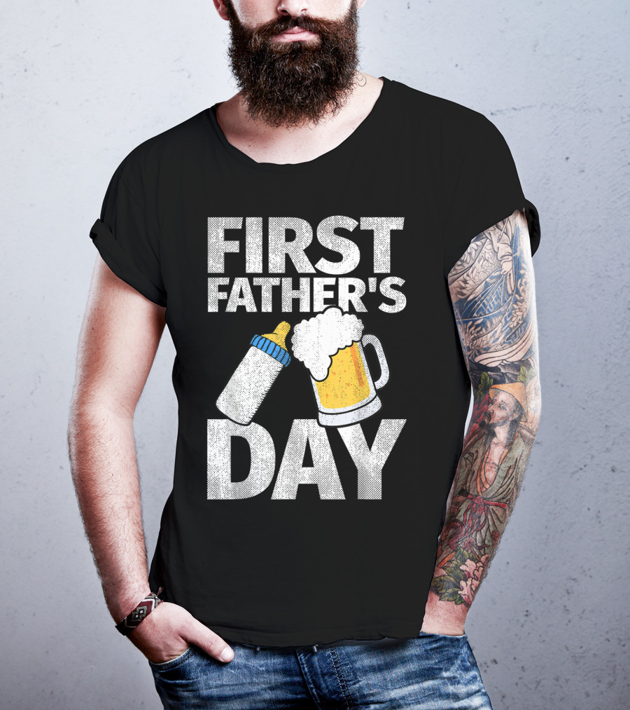 First Father's Day Beer Baby Bo T-Shirt