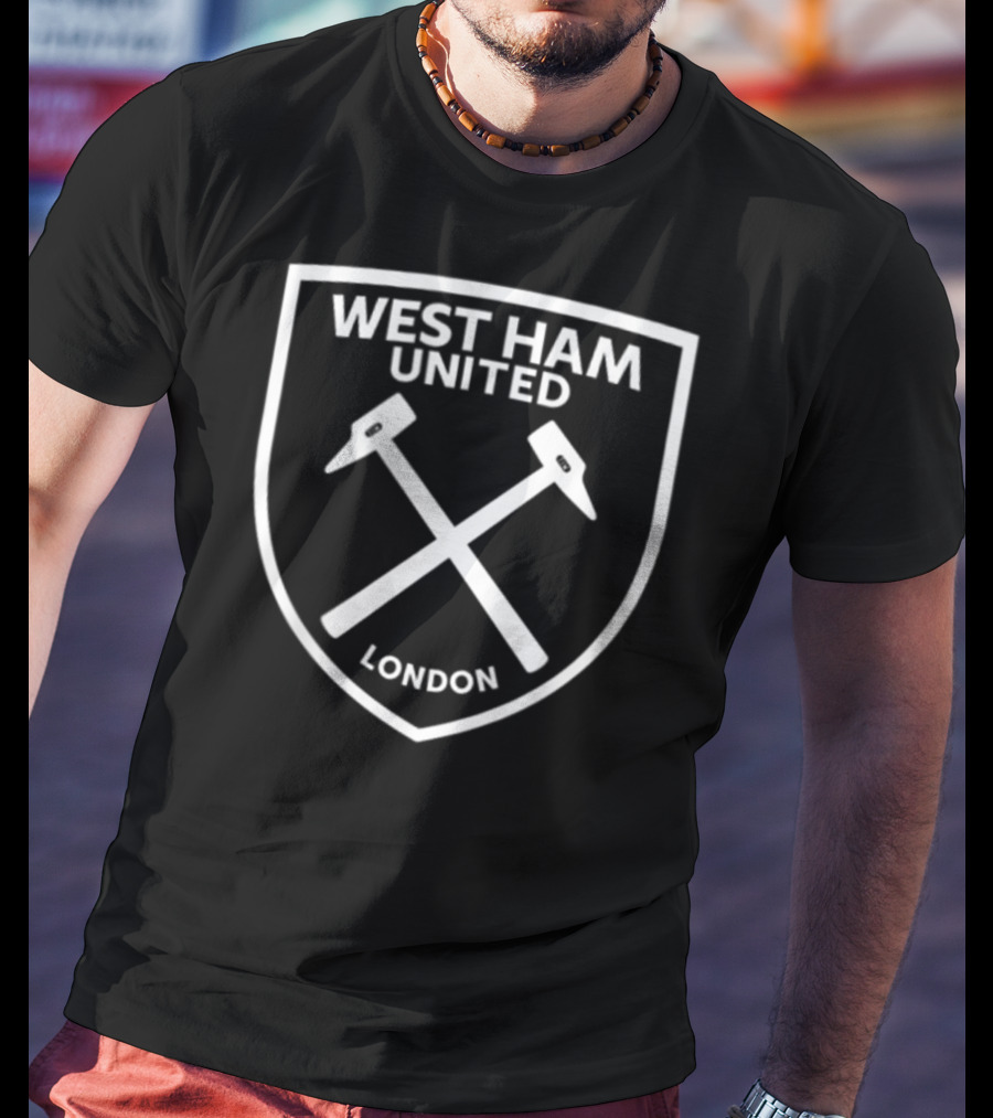 West Ham United London Mens Pocket Crest Nav T-Shirt