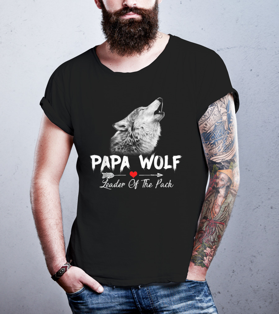 Papa Wolf Leader Of The Pack T-Shirt
