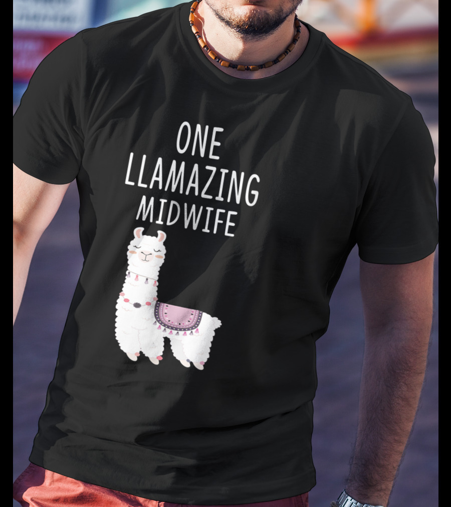 One Llamazing Midwife Llama T-Shirt