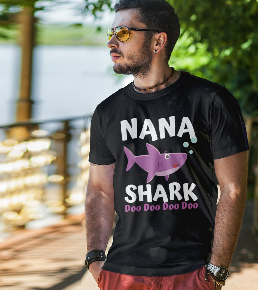 Nana Shark Doo Doo Doo Doo Matching Family Shark T-Shirt