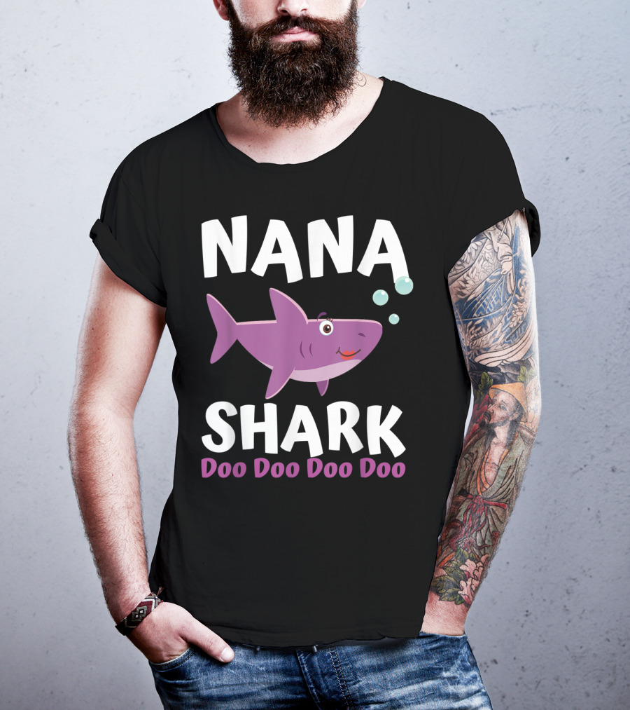 Nana Shark Doo Doo Doo Doo Matching Family Shark T-Shirt