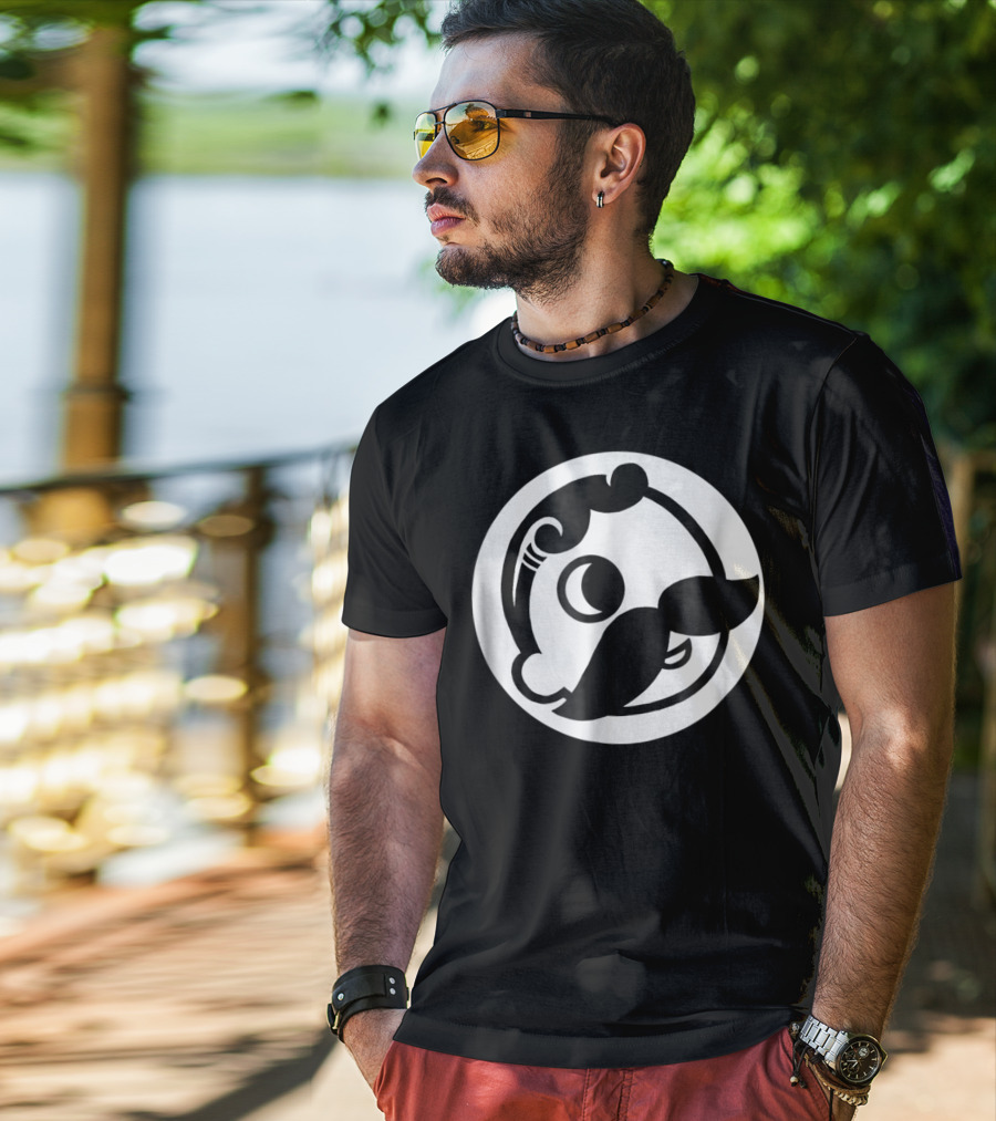 Natty Boh Mascot Icon Mustache Circle T-Shirt