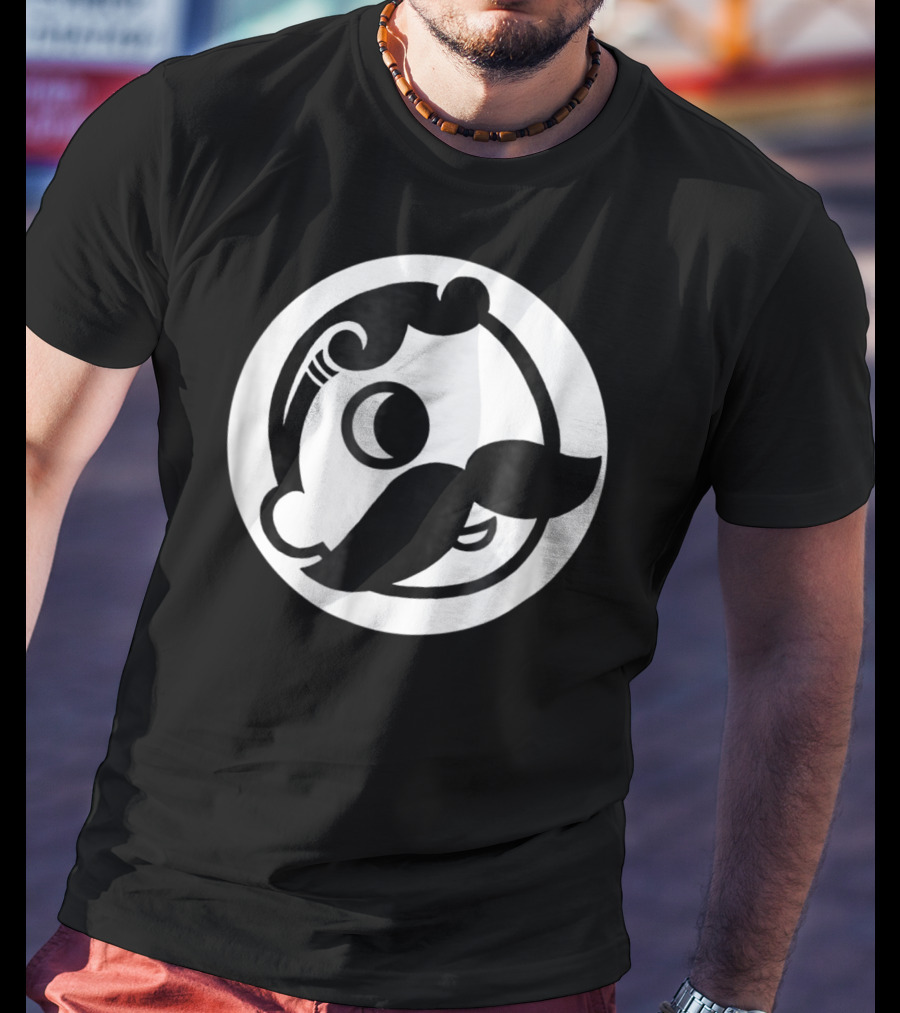 Natty Boh Mascot Icon Mustache Circle T-Shirt