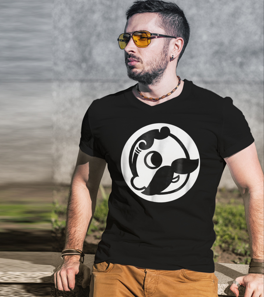 Natty Boh Mascot Icon Mustache Circle T-Shirt