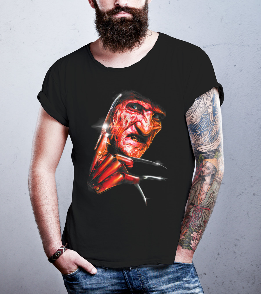 Nightmare On Elm Street Freddy Krueger Claw Face T-Shirt