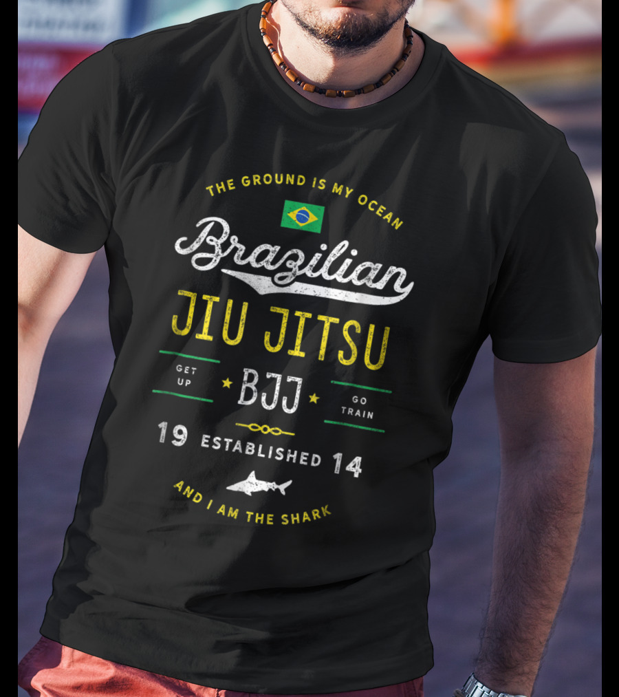 Brazilian Jiu Jitsu BJJ Established 1914 The Ground Is My Ocean And I Am The Shark T-Shirt