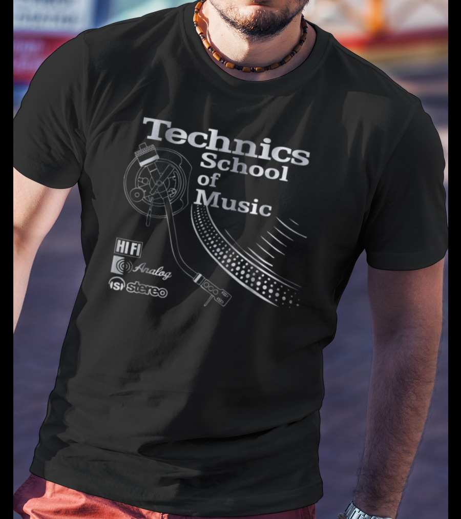 Technics School Of Music Analog Hifi Stereo Turntable T-Shirt