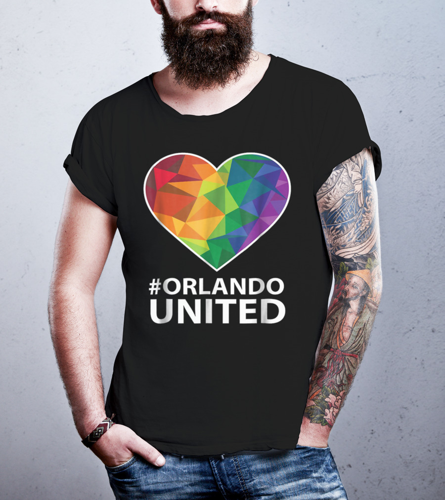 Orlando United Be Strong Multicolored Heart T-Shirt