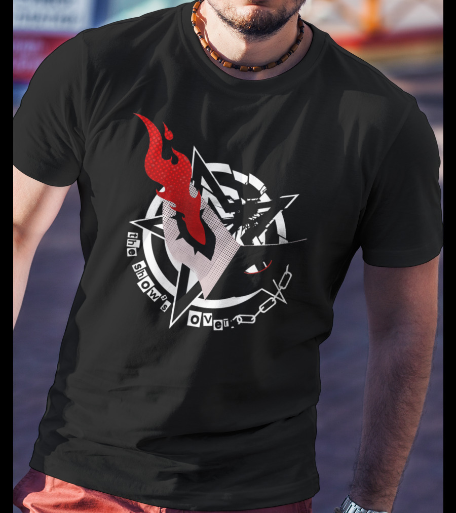 Persona 5 The Show's Over Mask Star Chains T-Shirt