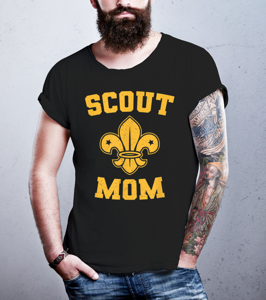 Scout Mom Scout Scouting Member Supporter Fleur-de-Lis T-Shirt