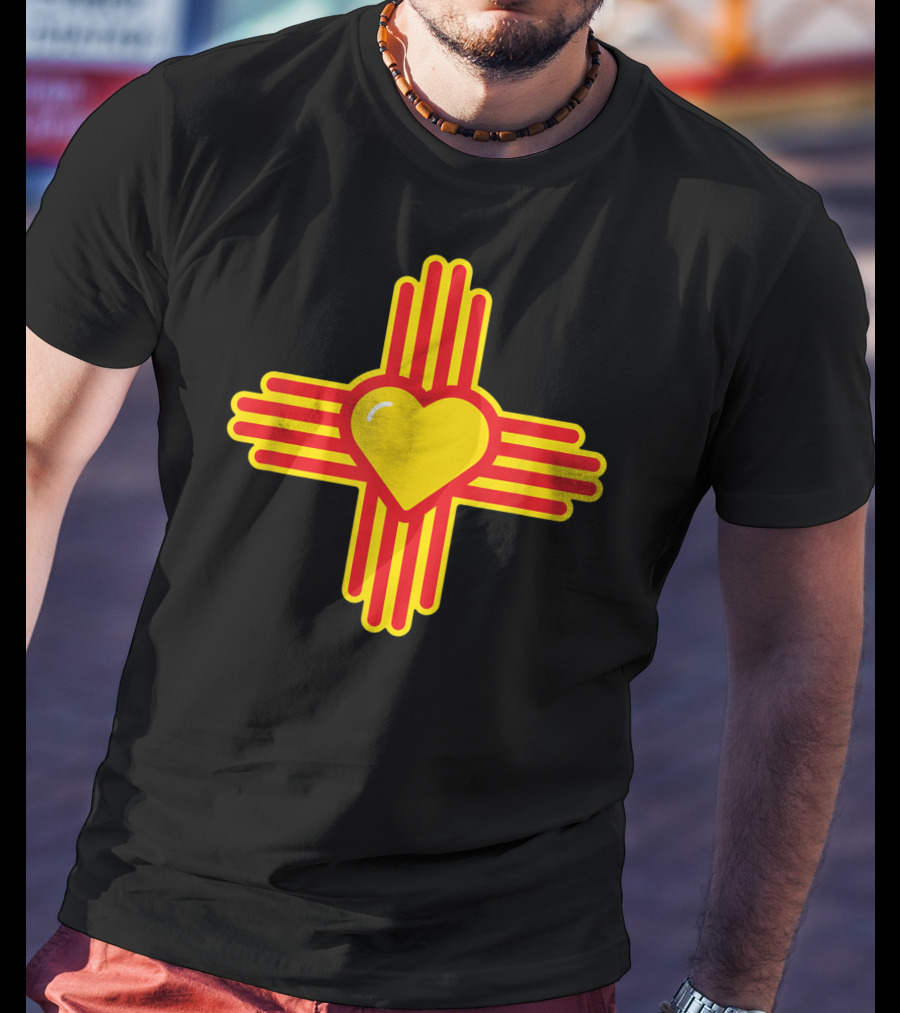I Love New Mexico Heart Zia Symbol Of NM Iconic State Pride T-Shirt