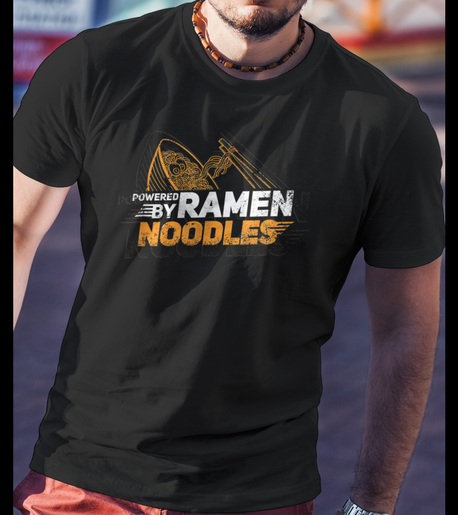 Powered By Ramen Noodles Japanese Kawaii T-Shirt