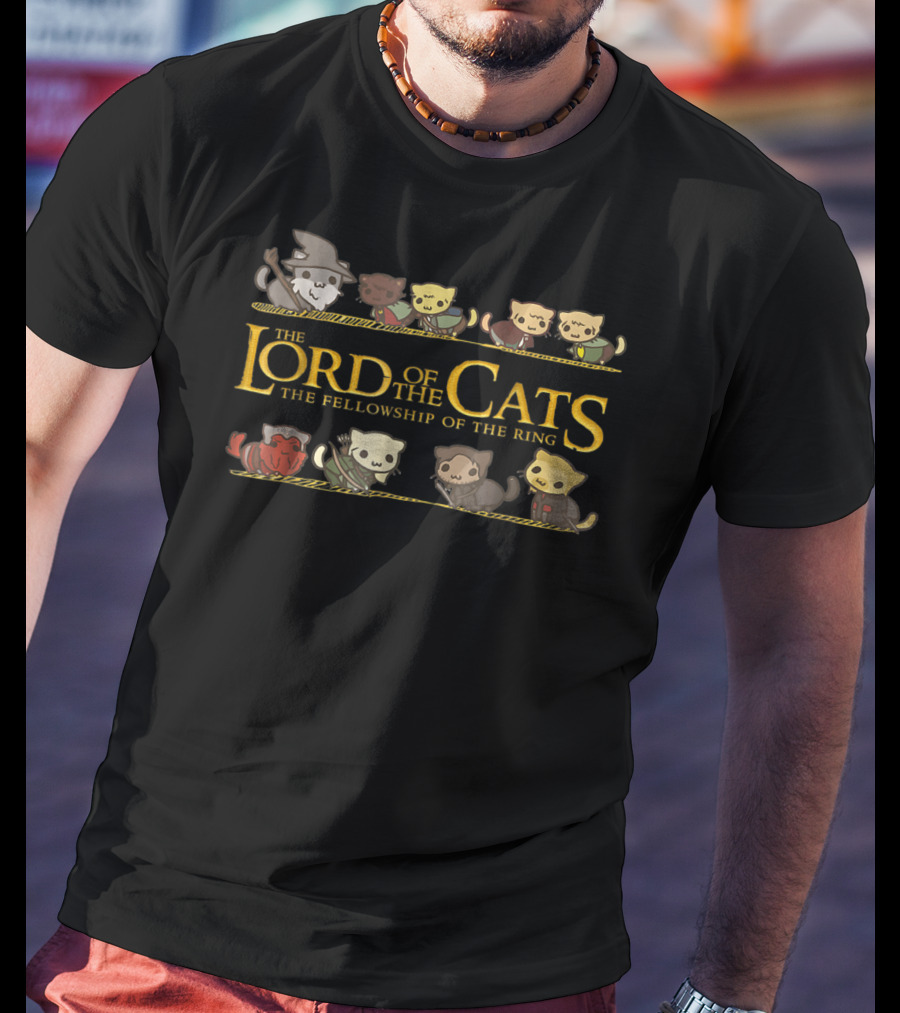 The Lord Of The Cats The Fellowship Of The Ring Cat Rings Lover T-Shirt