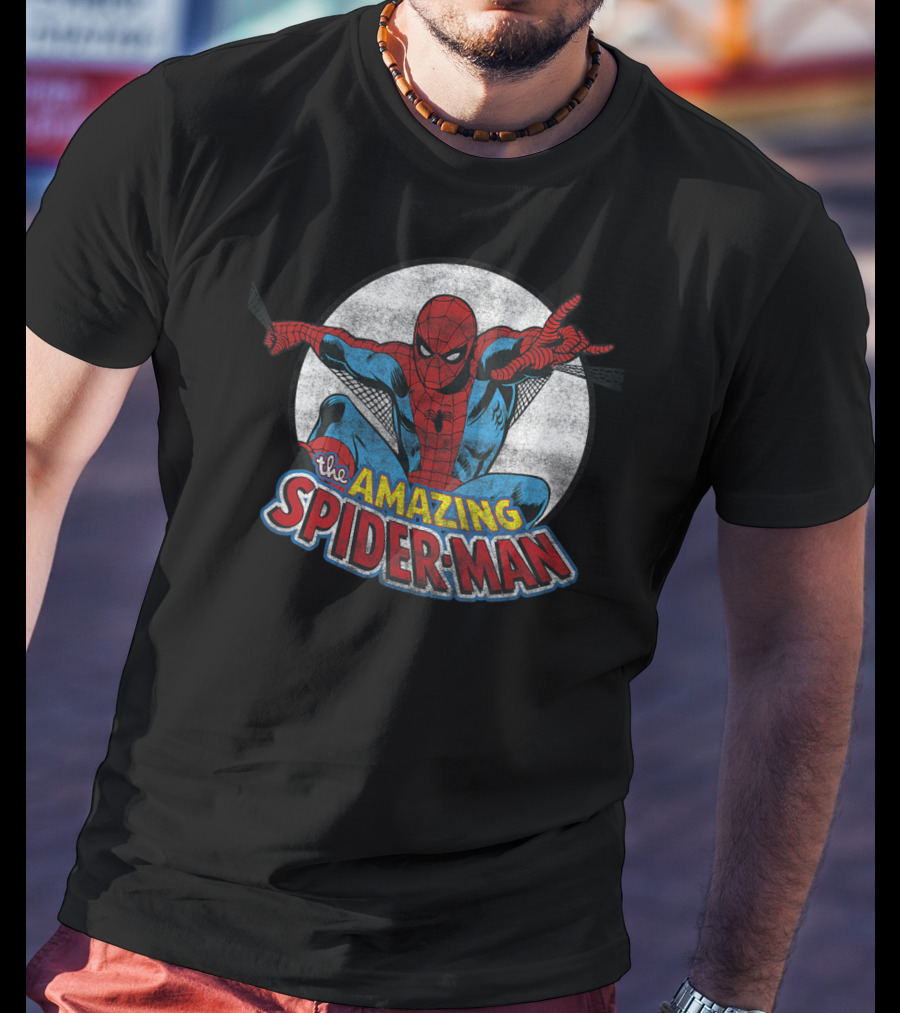 Marvel The Amazing Spider Man Vintage Circle T-Shirt