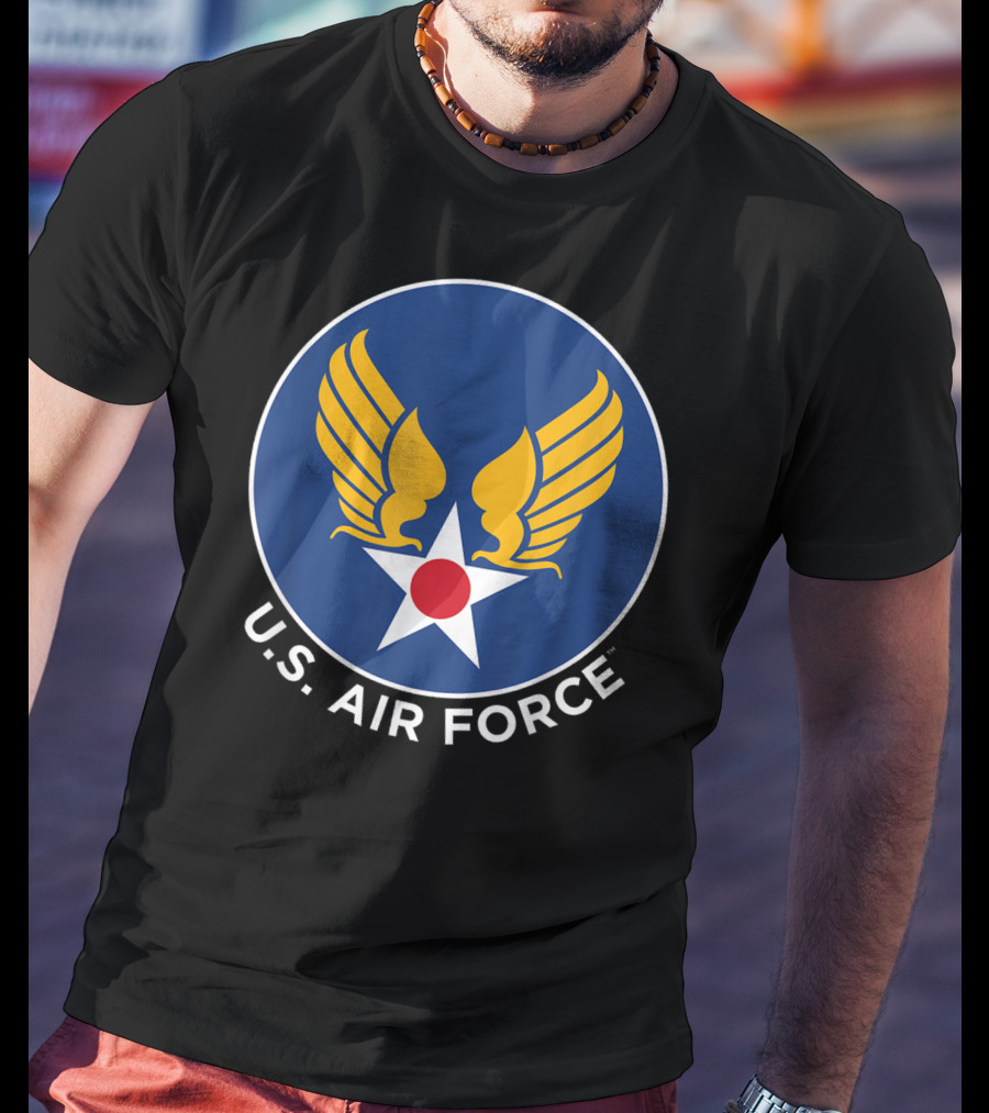 Captain Marvel US Air Force Logo Badge Marvel Official Merchandise T-Shirt