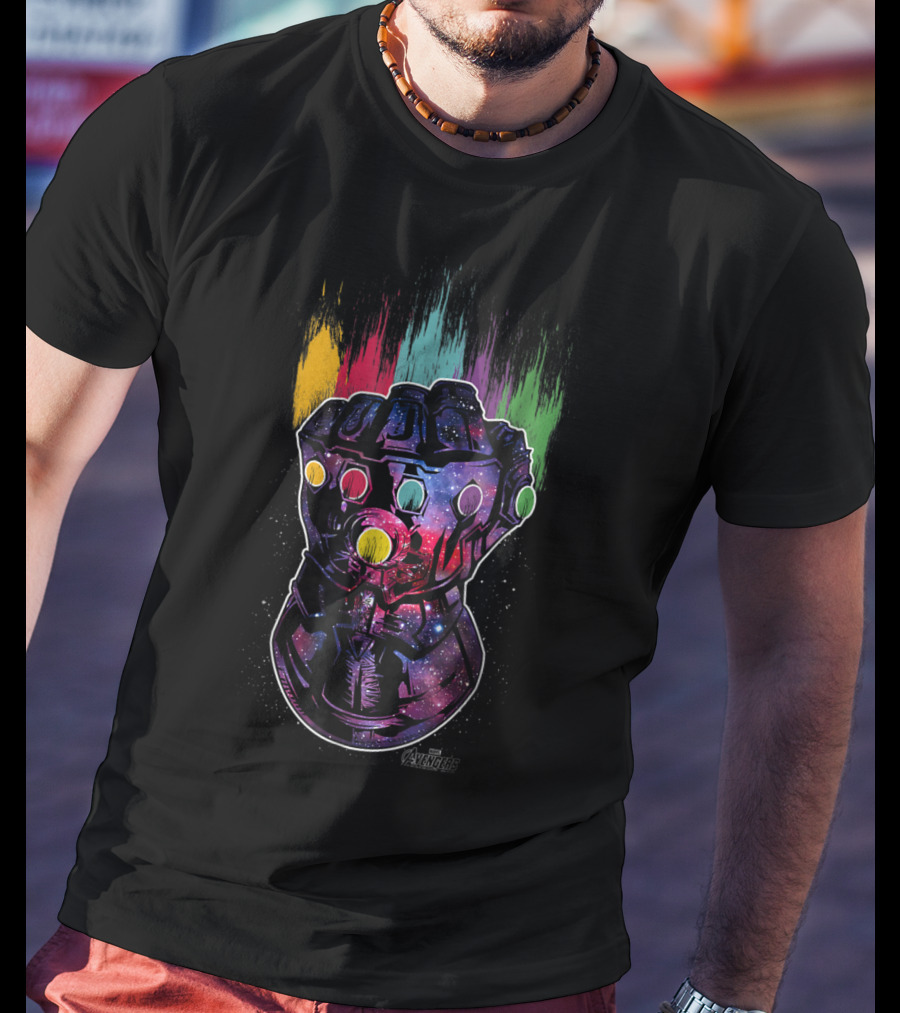Avengers Infinity War Galaxy Paint Infinity Gauntlet T-Shirt