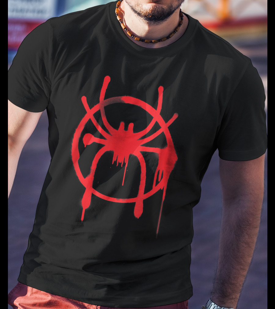 Spider Man Into The Spider Verse Red Symbol Marvel T-Shirt