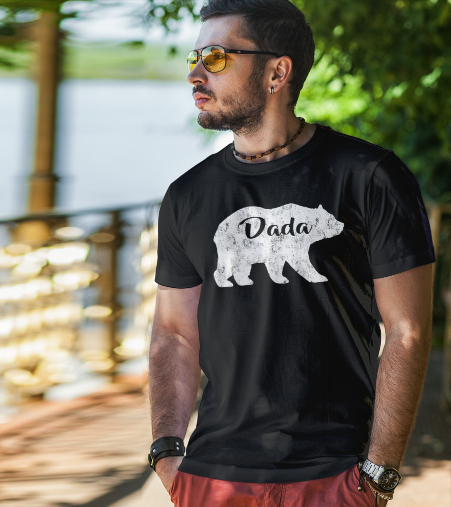 Dada Bear Mens Awesome Camping Gramps T-Shirt