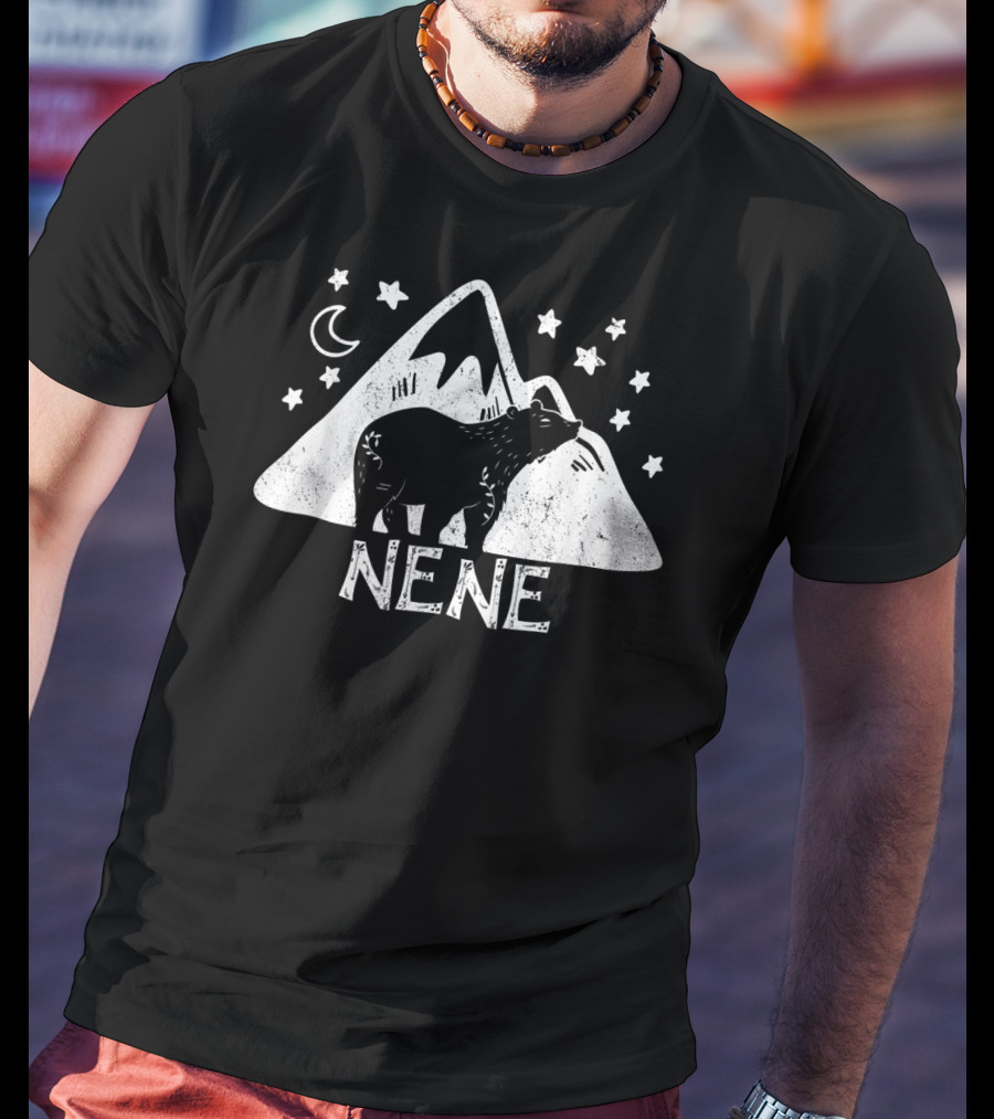 NENE Bear Floral Mountain Stars Moon T-Shirt