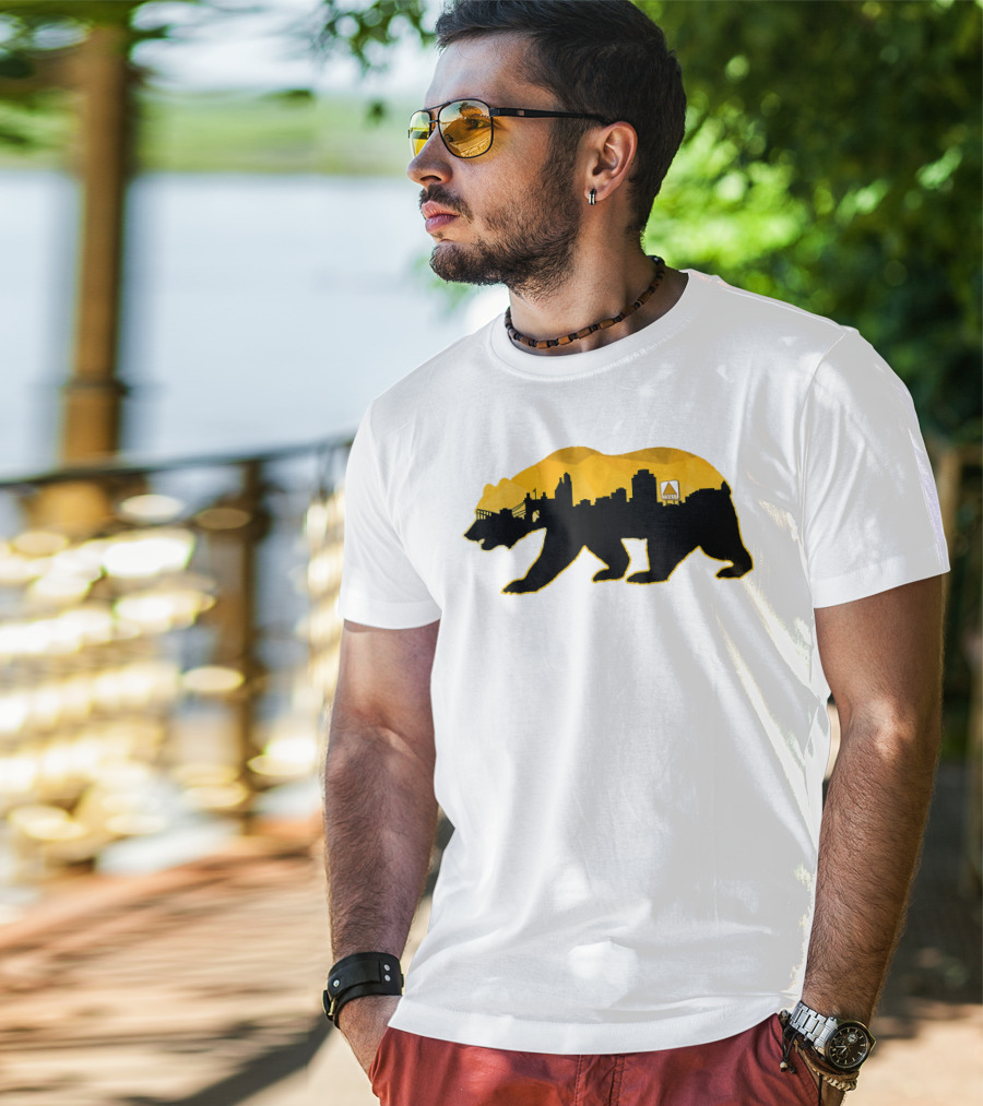 New England Bear Skyline Fear Beware Of Boston T-Shirt