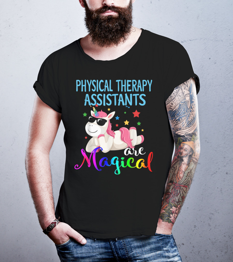 Physical Therapy Assistants Are Magical Unicorn With Stars T-Shirt
