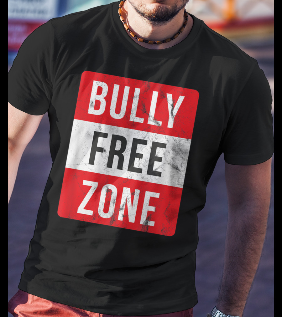 Bully Free Zone Red Anti Bullying Awareness T-Shirt