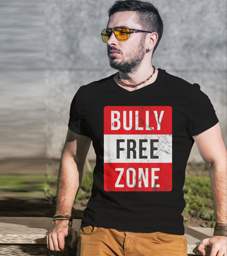 Bully Free Zone Red Anti Bullying Awareness T-Shirt