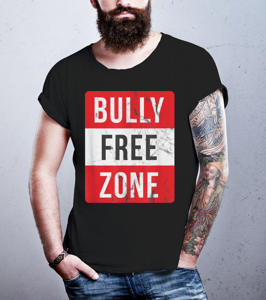 Bully Free Zone Red Anti Bullying Awareness T-Shirt