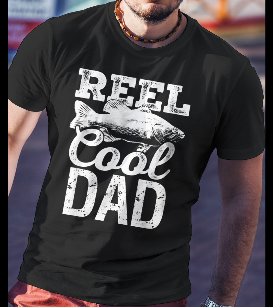 Reel Cool Dad Fishing Outdoor Angler Fish T-Shirt
