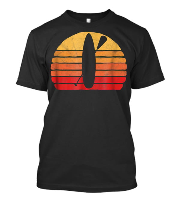 Retro SUP Stand Up Paddle Board Vintage Sunset T-Shirt