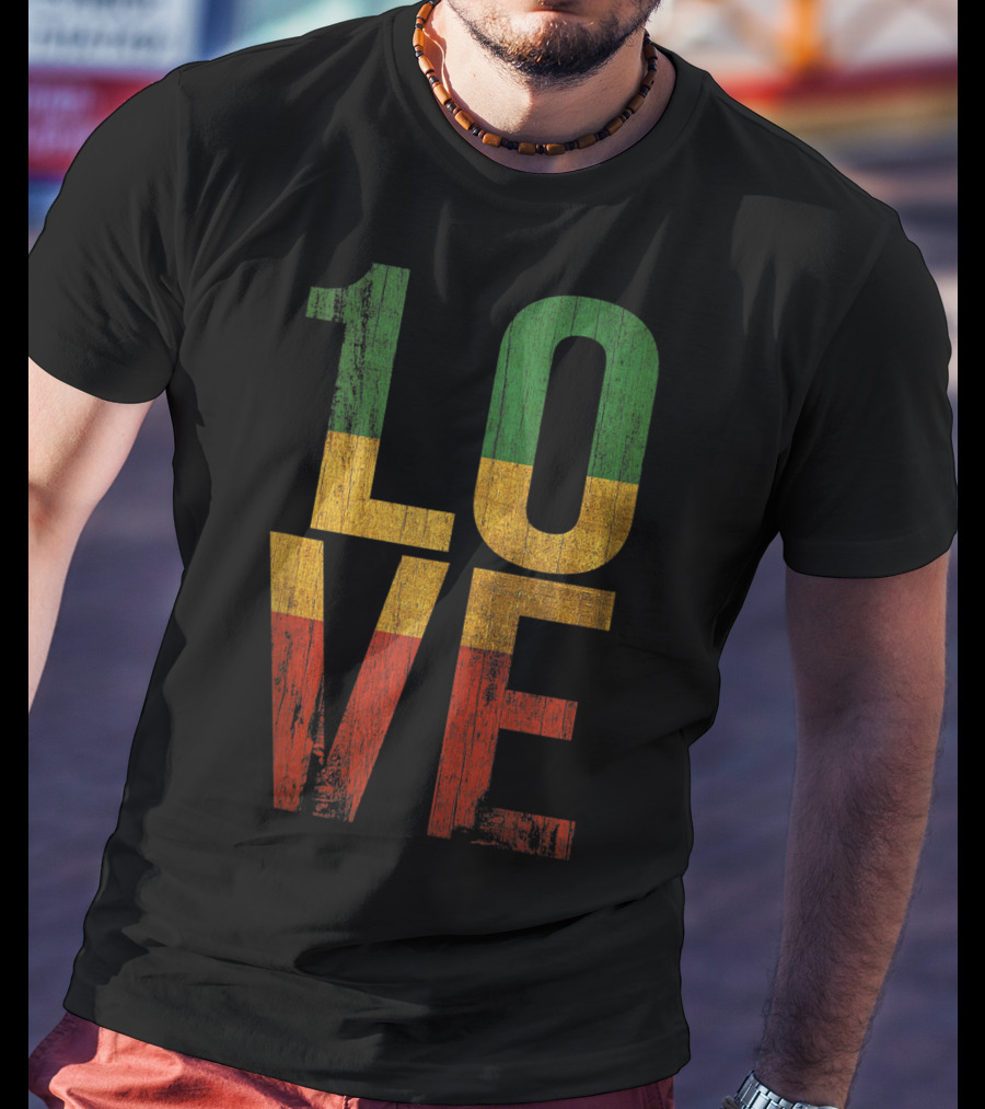 Roots Rock Reggae 1 Love Rasta Colors T-Shirt