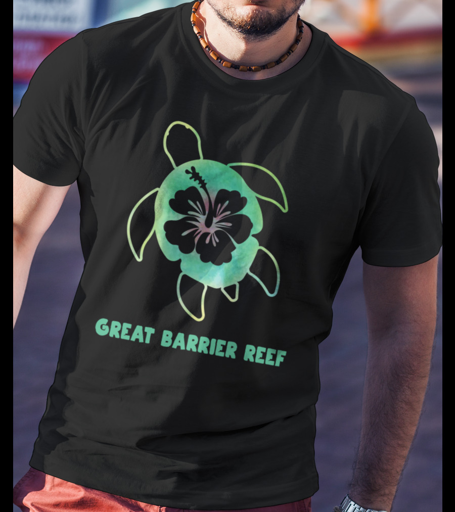 Great Barrier Reef Sea Turtle Hibiscus Vacation Top T-Shirt
