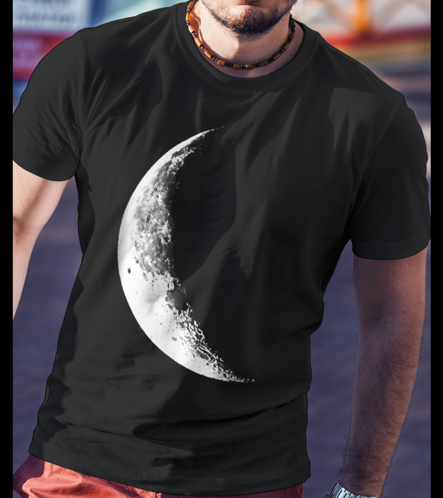 Shiny Moon Half Moon Crescent Moon Lunar Phases T-Shirt
