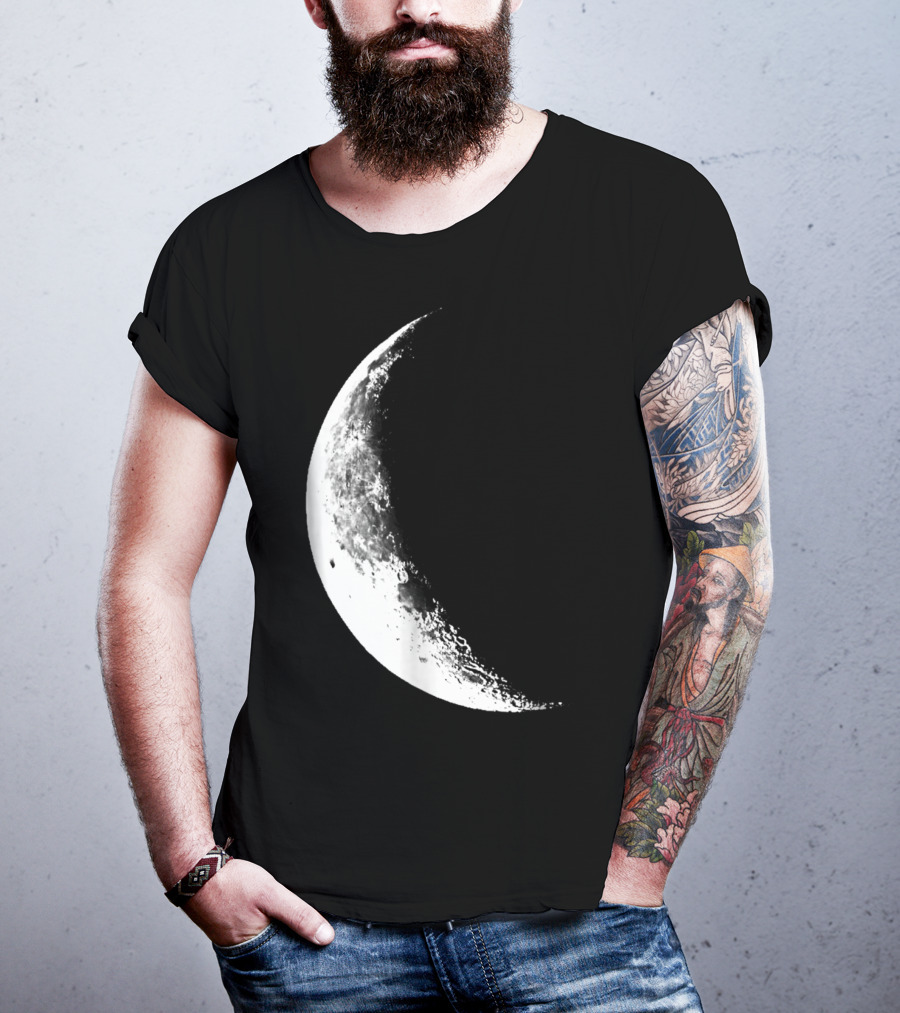 Shiny Moon Half Moon Crescent Moon Lunar Phases T-Shirt