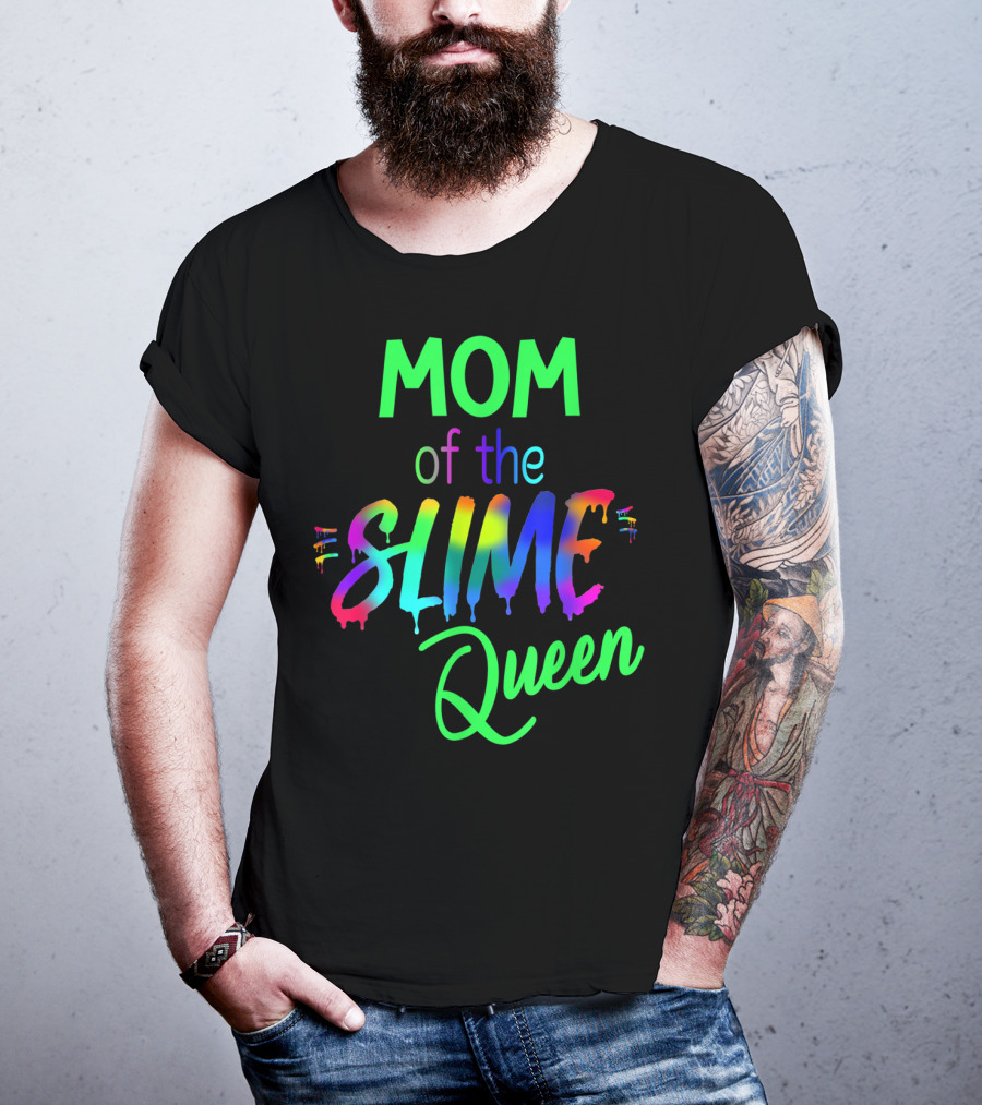 Mom Of The Slime Queen Birthday Outfit Matching Out T-Shirt