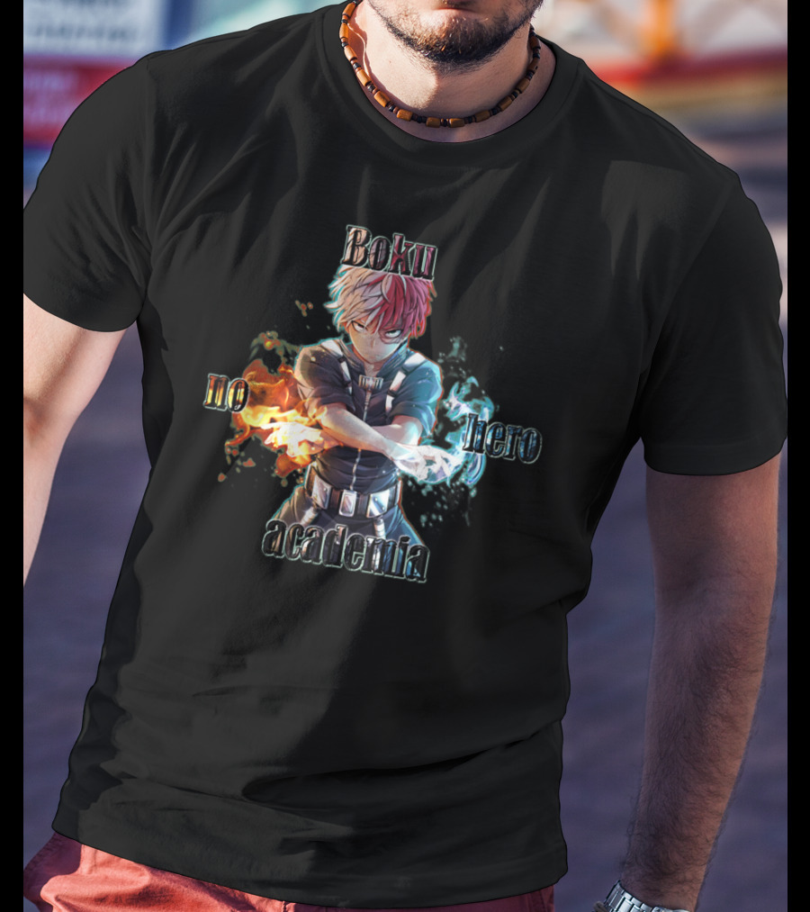 Shoto Todoroki Boku No Hero Academia Fire And Ice Power T-Shirt