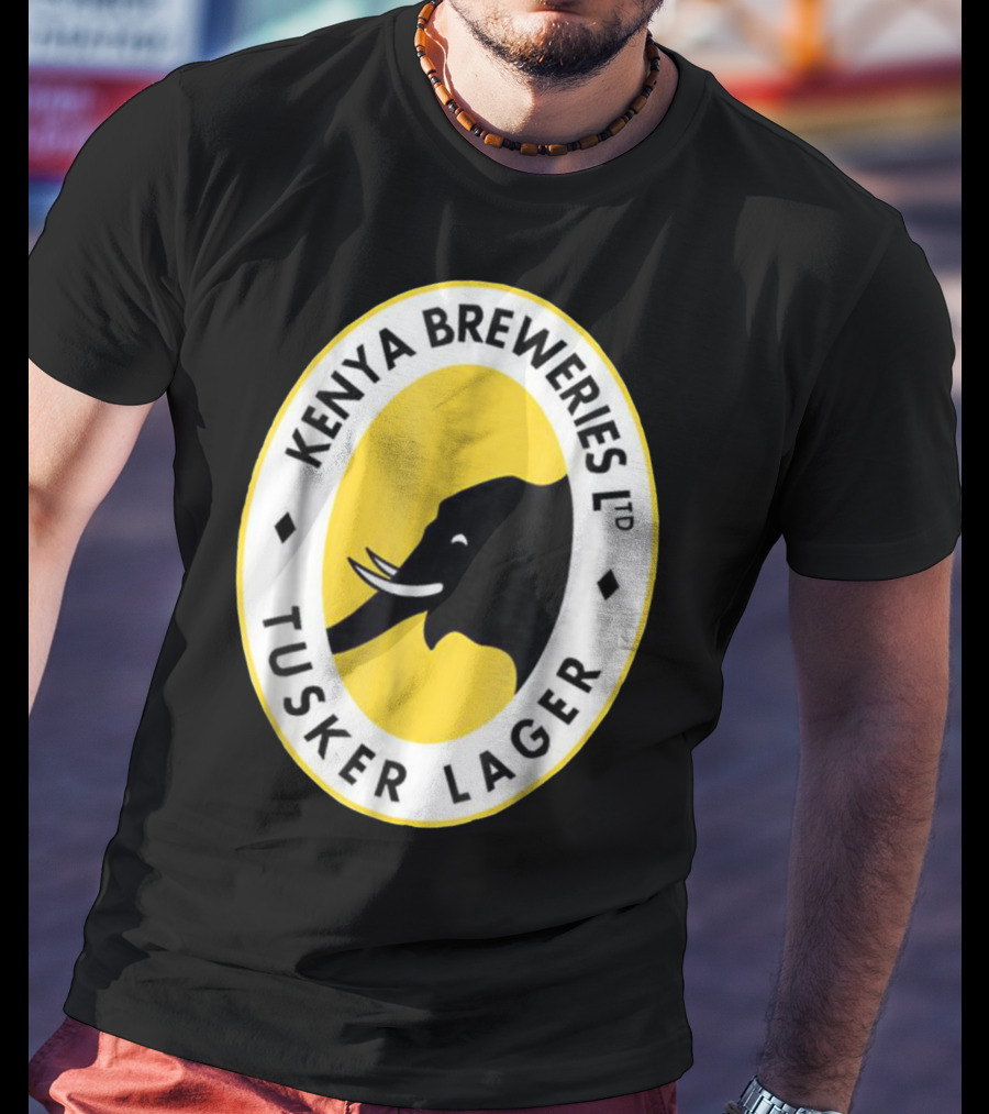 Kenya Breweries Ltd Tusker Lager African Elephant Icon T-Shirt