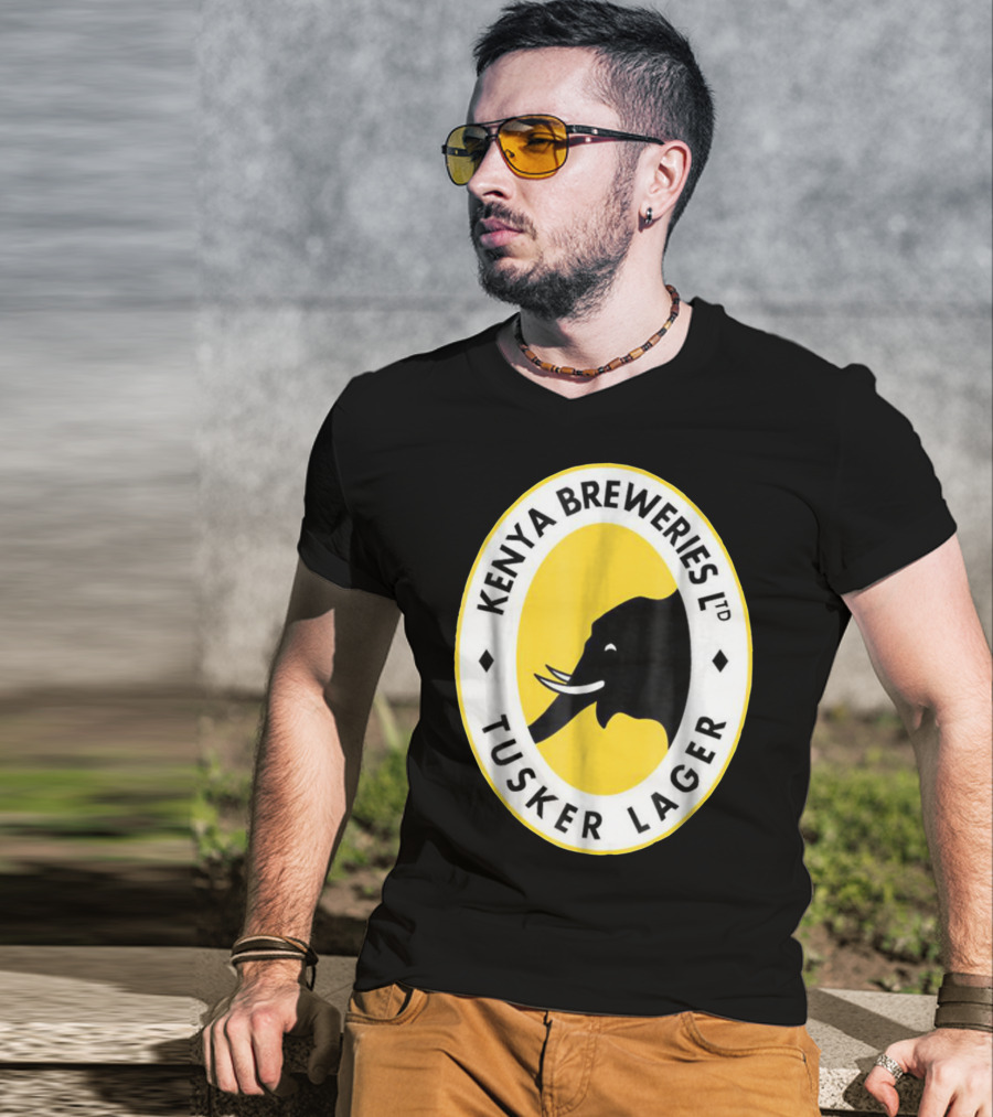 Kenya Breweries Ltd Tusker Lager African Elephant Icon T-Shirt