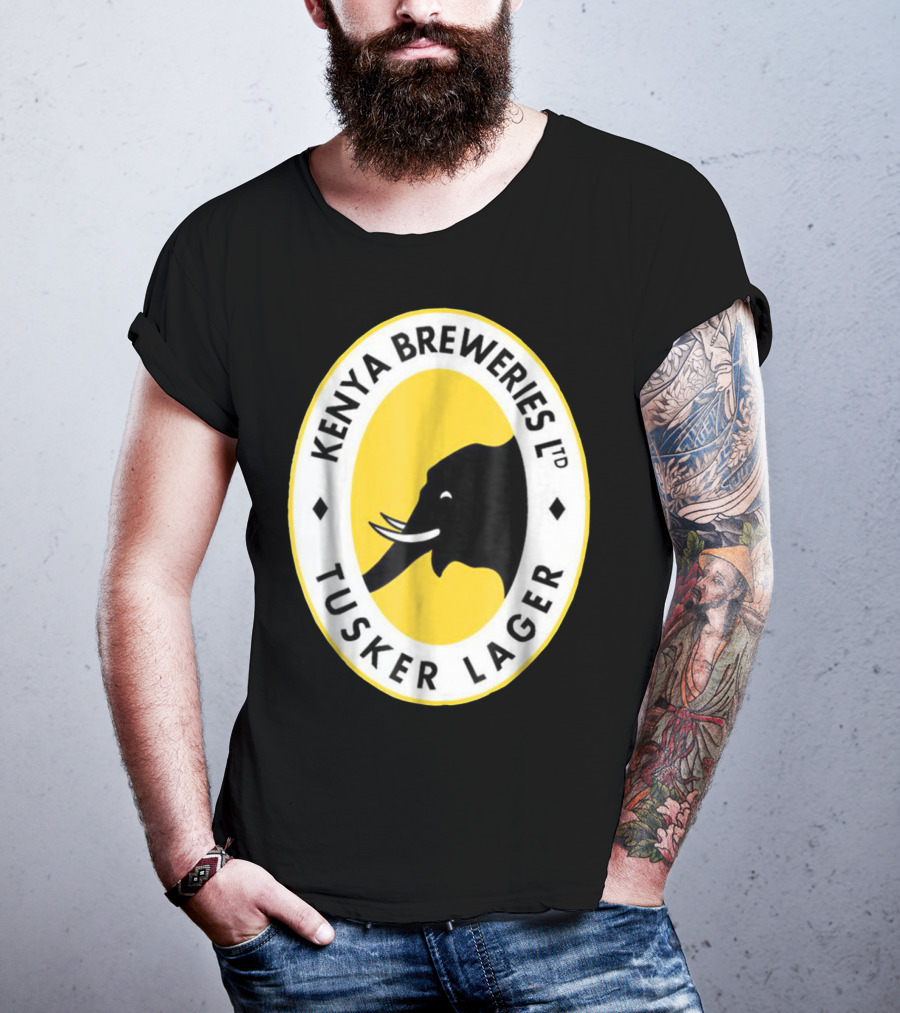 Kenya Breweries Ltd Tusker Lager African Elephant Icon T-Shirt