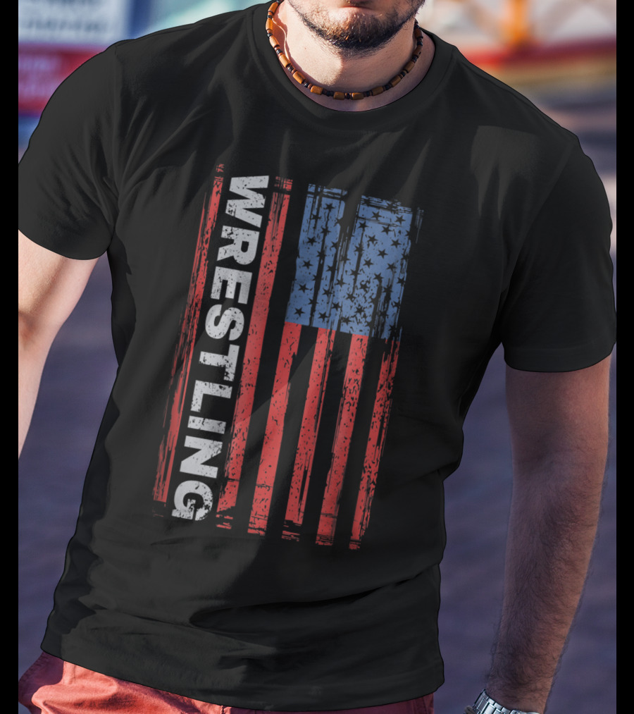 Wrestling USA Flag T-Shirt